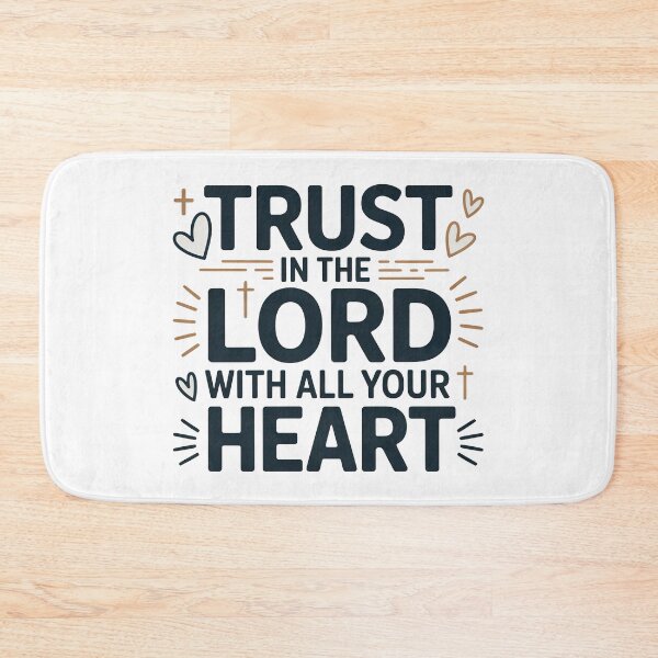 Item preview, Cute Bible Verse, Trust In The Lord With All Your Heart designed and sold by graphic-genie.