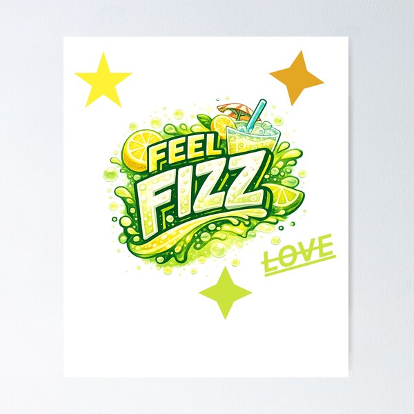 Item preview, Siente el arte de las bebidas refrescantes Fizz Love designed and sold by BunnyLove003.