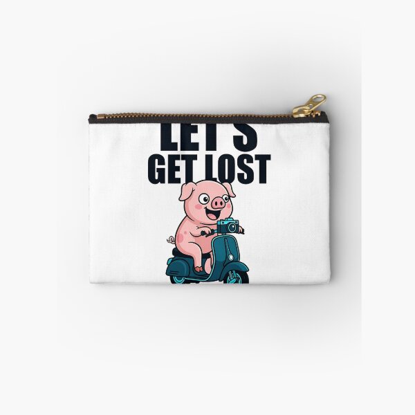 Item preview, Lets Get Lost - Cute Pig – Funny Scooter Adventure Cartoon Style designed and sold by Taans-Creation.