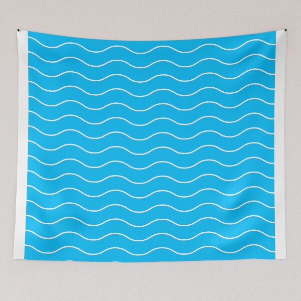Item preview, Blue white wavy pattern designed and sold by andbeldesign.