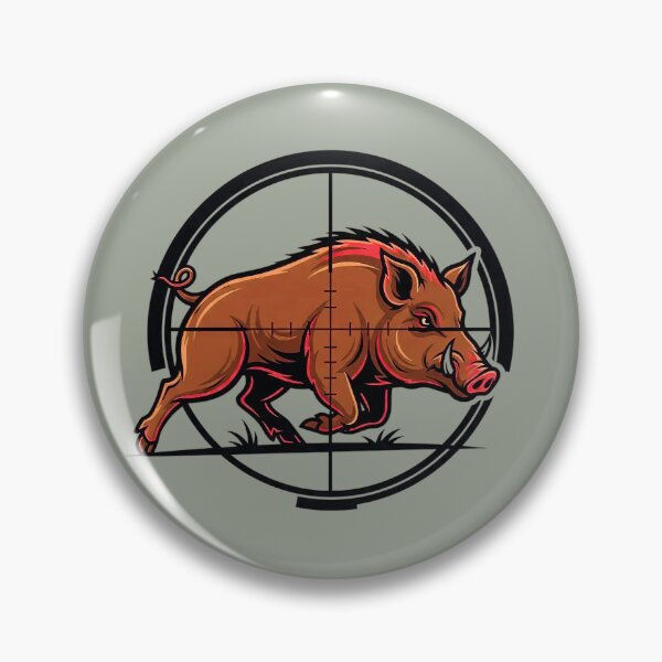Item preview, Wild Boar Hunting Crosshairs Scoped Wildlife Art designed and sold by KiwiRider.