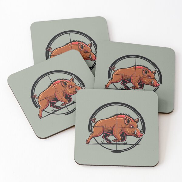 Item preview, Wild Boar Hunting Crosshairs Scoped Wildlife Art designed and sold by KiwiRider.