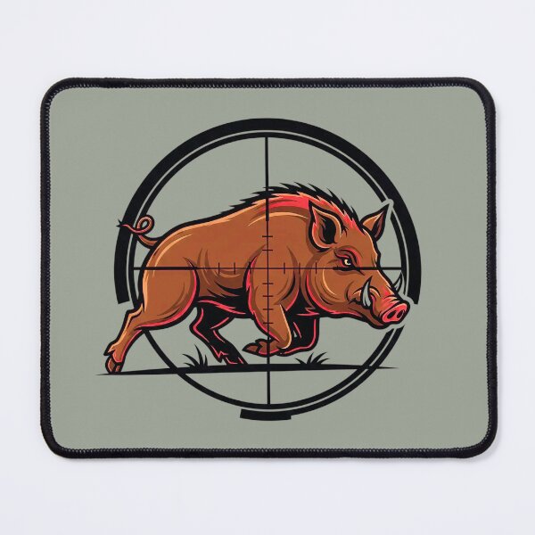 Item preview, Wild Boar Hunting Crosshairs Scoped Wildlife Art designed and sold by KiwiRider.