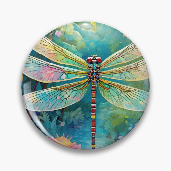 Item preview, Colorful Dragonfly in Vibrant Garden designed and sold by purplesensation.