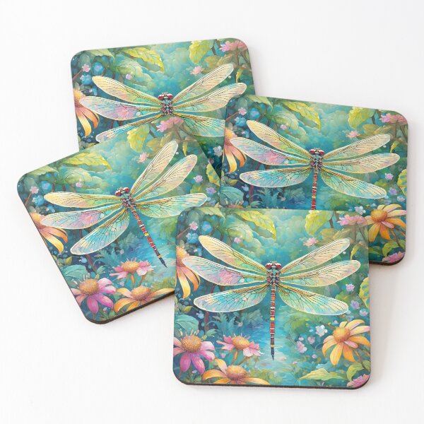 Item preview, Colorful Dragonfly in Vibrant Garden designed and sold by purplesensation.