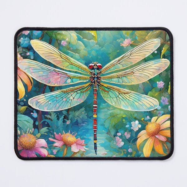 Item preview, Colorful Dragonfly in Vibrant Garden designed and sold by purplesensation.
