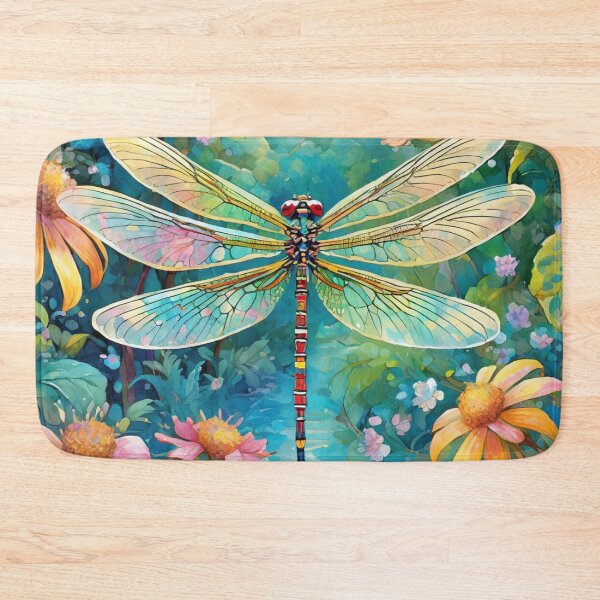 Item preview, Colorful Dragonfly in Vibrant Garden designed and sold by purplesensation.