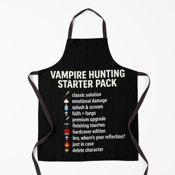 Item preview, Vampire Hunting Starter Pack Funny Gothic Horror Meme Art designed and sold by SplashTastic.
