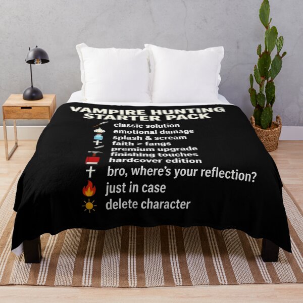 Item preview, Vampire Hunting Starter Pack Funny Gothic Horror Meme Art designed and sold by SplashTastic.