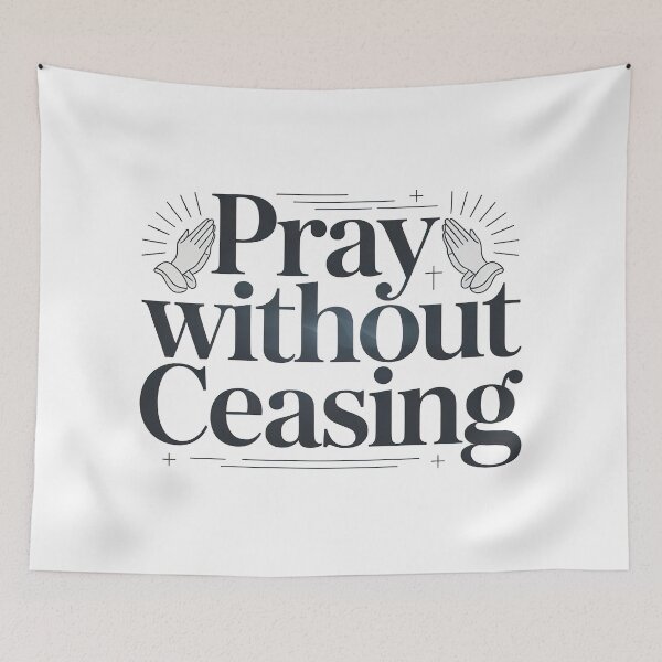 Item preview, Cute Bible Verse, Pray Without Ceasing designed and sold by graphic-genie.