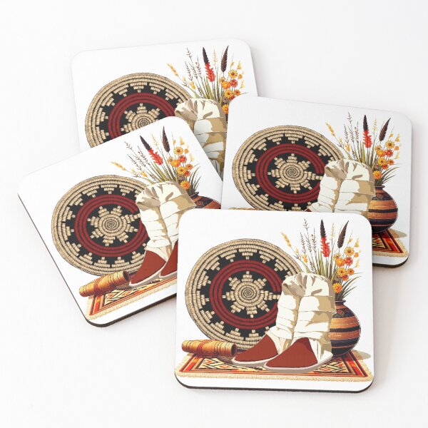 Item preview, Navajo Wedding basket and moccasins  designed and sold by NativeGraffix.