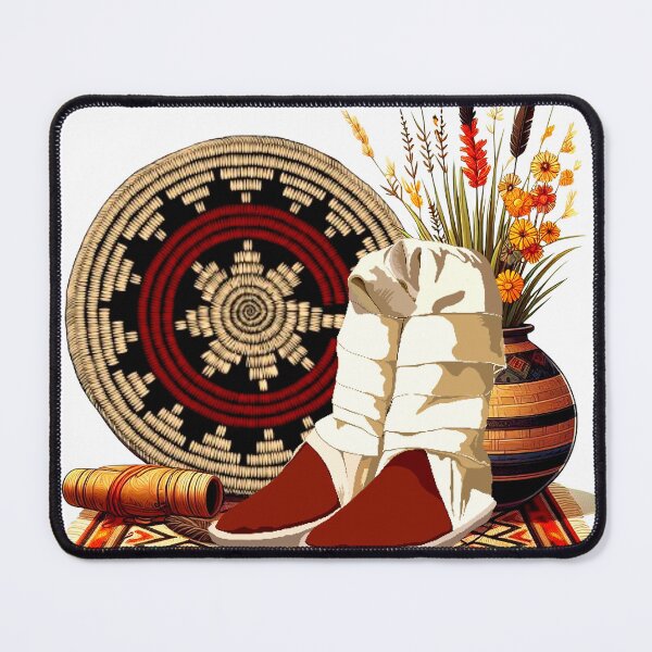 Item preview, Navajo Wedding basket and moccasins designed and sold by NativeGraffix.