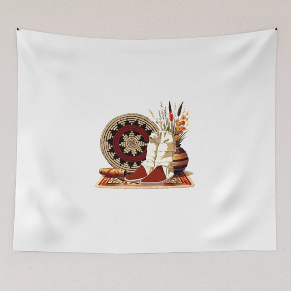 Item preview, Navajo Wedding basket and moccasins  designed and sold by NativeGraffix.