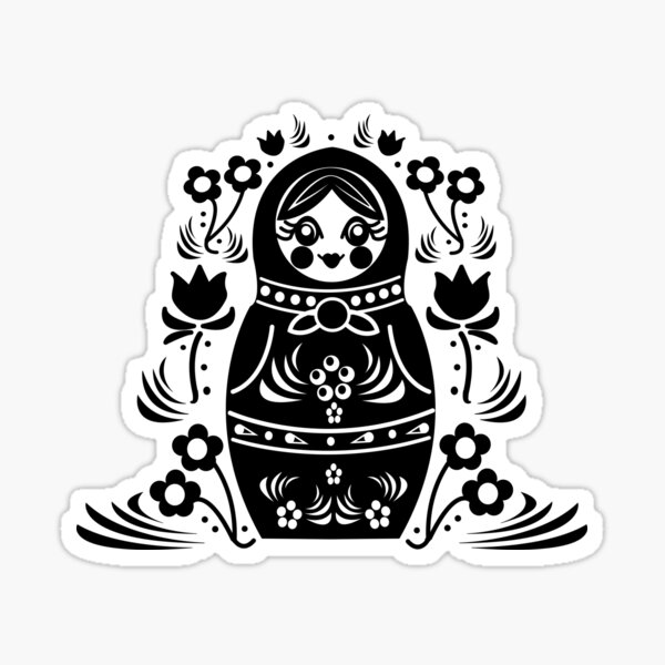 Artikel-Vorschau von Matryoshka Russian Nesting Doll mit Blumen, designt und verkauft von beerhamster.