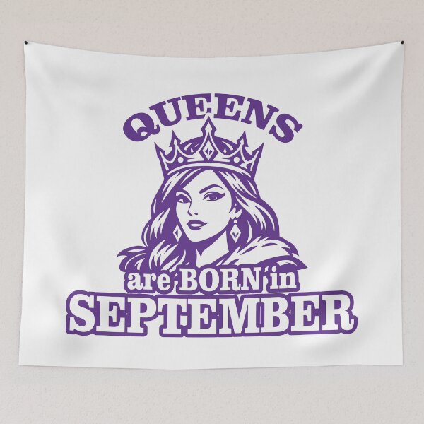 Item preview, Queens Are Born in September – Birthday Queen Crown Illustration designed and sold by TipTop GFX.