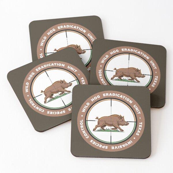 Item preview, Texas Wild Hog Eradication Unit Invasive Species Control Badge designed and sold by KiwiRider.