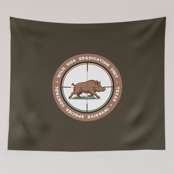 Item preview, Texas Wild Hog Eradication Unit Invasive Species Control Badge designed and sold by KiwiRider.