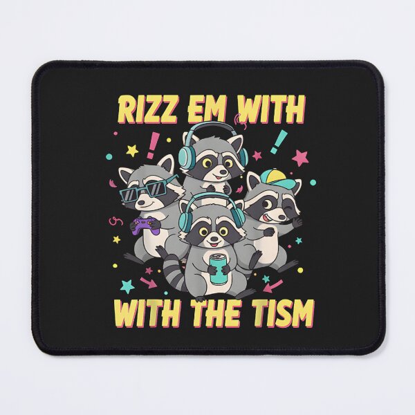 Item preview, Rizz Em With The Tism Raccoon Gamer - Neurodivergent Autism Pride Aesthetic designed and sold by ZyxDes.