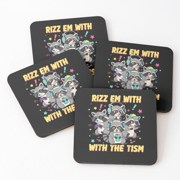 Item preview, Rizz Em With The Tism Raccoon Gamer - Neurodivergent Autism Pride Aesthetic designed and sold by ZyxDes.