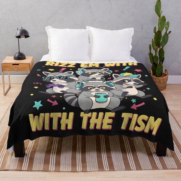 Item preview, Rizz Em With The Tism Raccoon Gamer - Neurodivergent Autism Pride Aesthetic designed and sold by ZyxDes.