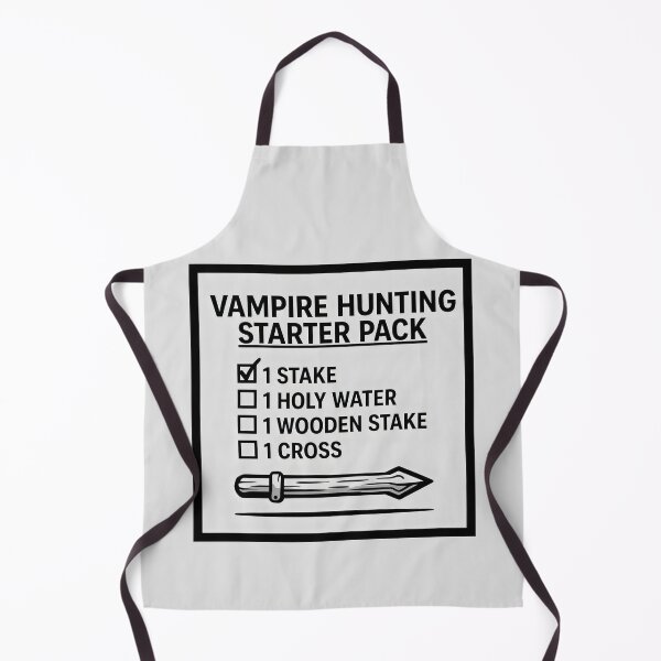 Item preview, Vampire Hunting Starter Pack Funny Gothic Horror Survival Kit Art designed and sold by SplashTastic.