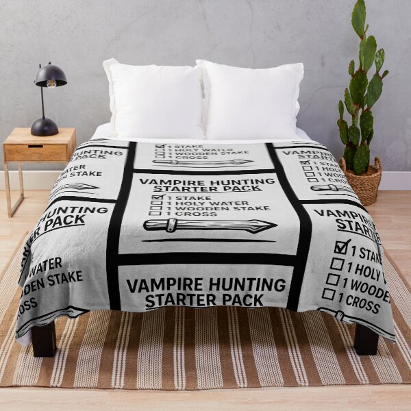 Item preview, Vampire Hunting Starter Pack Funny Gothic Horror Survival Kit Art designed and sold by SplashTastic.