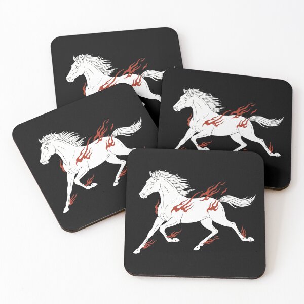 Item preview, Galloping White Fire Horse Mythical Beast designed and sold by zzz888.