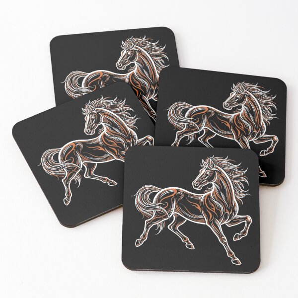 Item preview, Majestic Galloping Horse Stylized Line Art designed and sold by zzz888.