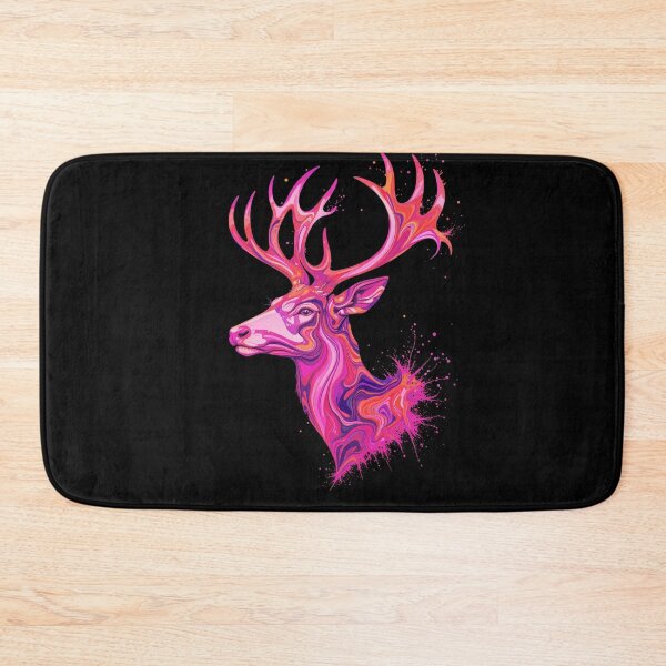 Item preview, Neon Spirit Stag – Abstract Wildlife Digital Art designed and sold by PixelVibe782.