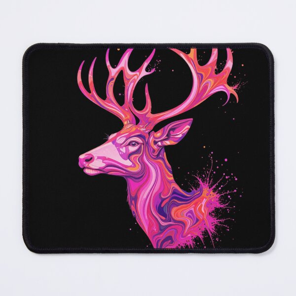 Item preview, Neon Spirit Stag – Abstract Wildlife Digital Art designed and sold by PixelVibe782.