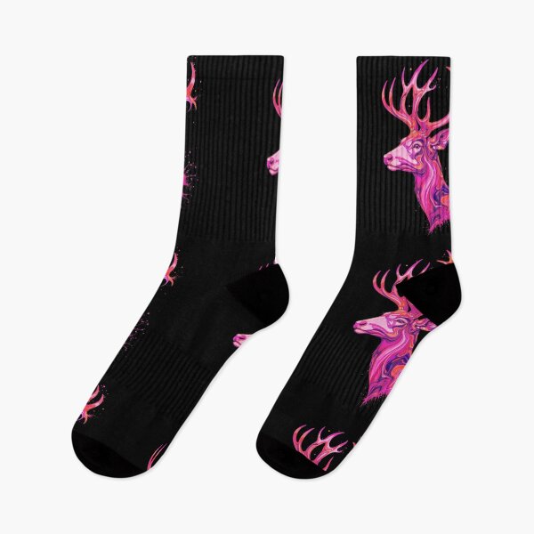 Item preview, Neon Spirit Stag – Abstract Wildlife Digital Art designed and sold by PixelVibe782.