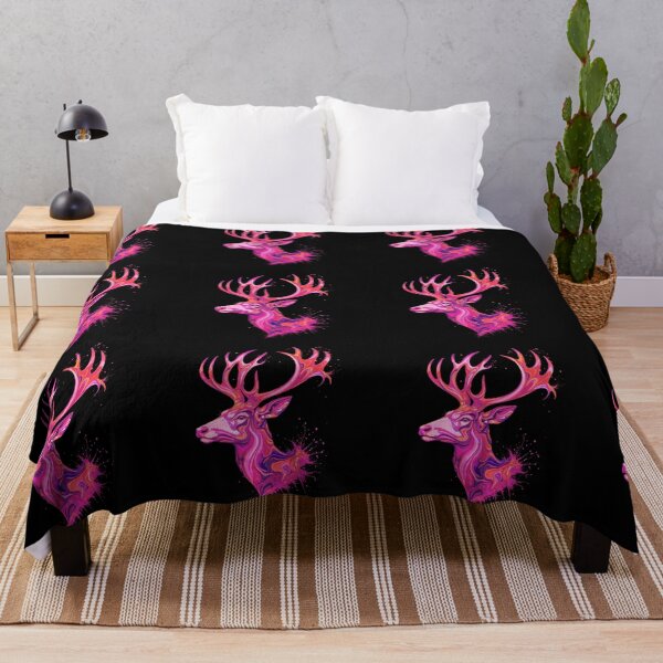 Item preview, Neon Spirit Stag – Abstract Wildlife Digital Art designed and sold by PixelVibe782.