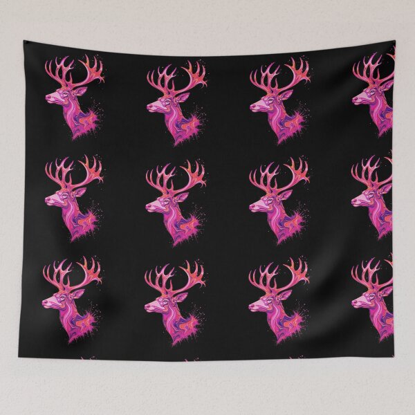 Item preview, Neon Spirit Stag – Abstract Wildlife Digital Art designed and sold by PixelVibe782.