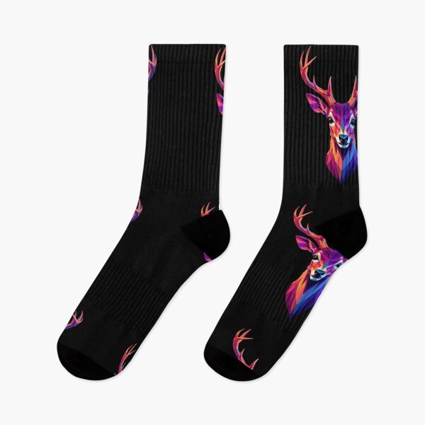 Item preview, Polygonal Stag Harmony – Colorful Geometric Digital Art designed and sold by PixelVibe782.