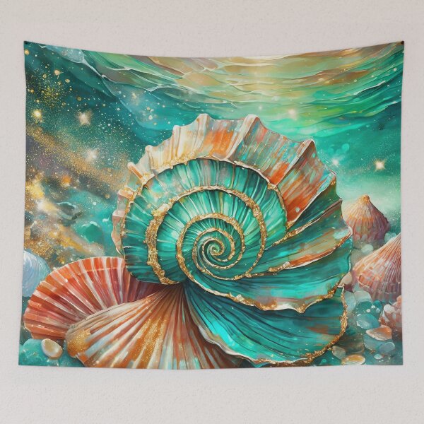 Item preview, Vibrant Underwater Shell Fantasy designed and sold by purplesensation.
