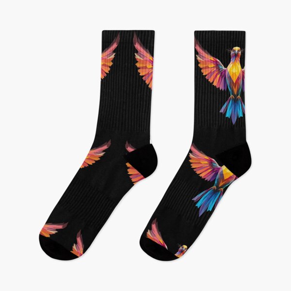 Item preview, Polygon Flight Spectrum – Vibrant Geometric Bird Art designed and sold by PixelVibe782.