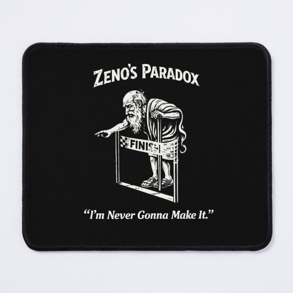 Item preview, Zeno’s Paradox – “I’m Never Gonna Get There!” | Philosophy Math Humor Illustration designed and sold by RollFuzzy.