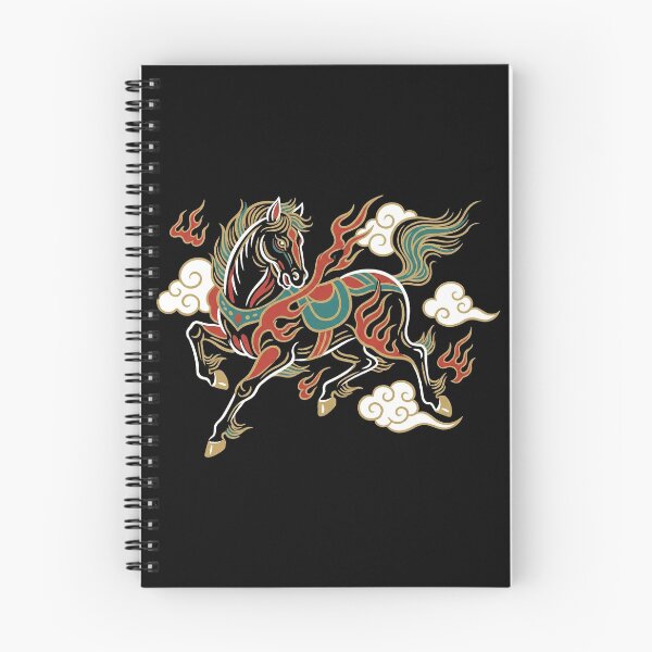 Item preview, Mythical Black Steed and Auspicious Clouds Asian Art designed and sold by zzz888.