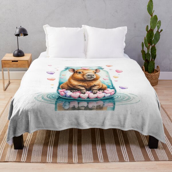 Item preview, Cute Whimsical Capybara in Mason Jar Valentine Sublimation Art designed and sold by AQUILAKREO.