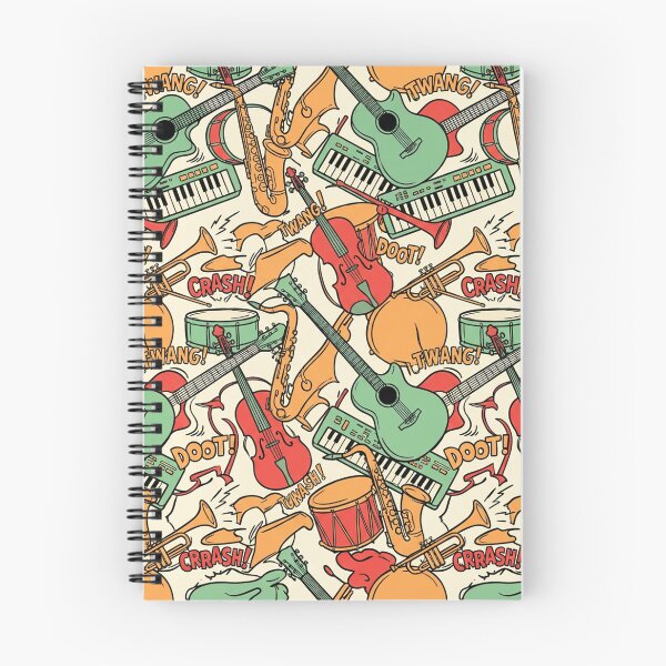 Item preview, Musical Instruments Comic Pattern Doodle Musician Art designed and sold by KiwiRider.