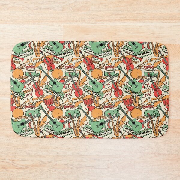 Item preview, Musical Instruments Comic Pattern Doodle Musician Art designed and sold by KiwiRider.