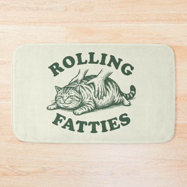 Item preview, Rolling Fatties - Vintage Woodcut Funny Fat Cat Graphic designed and sold by AdyKurniawan.