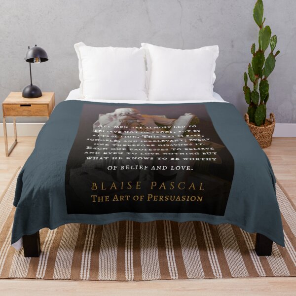 Item preview, Blaise Pascal quote: All men are almost led to believe not of proof, but by attraction. This way is base, ignoble, and irrelevant; designed and sold by artbleed.