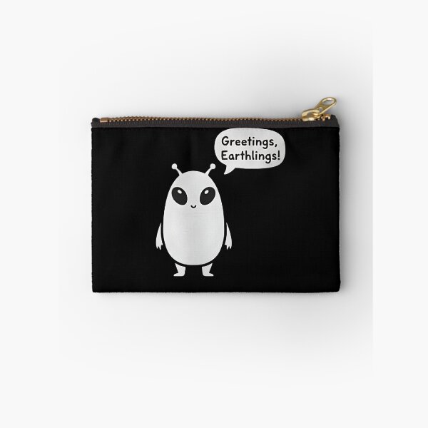 Item preview, Cute Alien Saying Greetings Earthlings designed and sold by Evolved Ape.