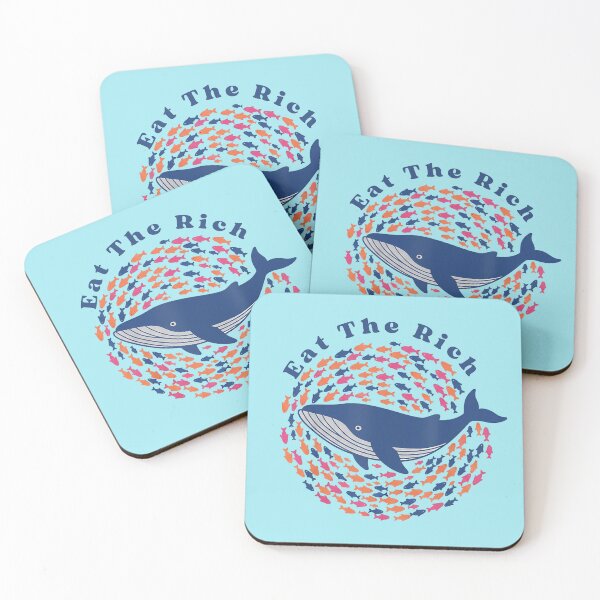 Item preview, Eat The Rich Whale & Small Fish - Social Justice Anti-Capitalist Art designed and sold by ZyxDes.