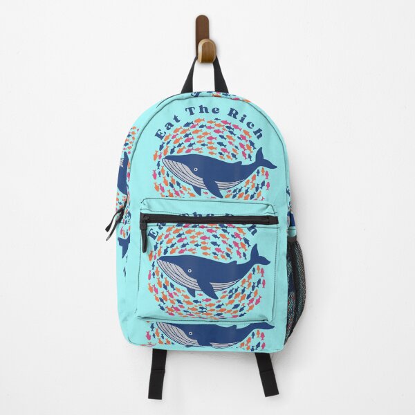 Item preview, Eat The Rich Whale & Small Fish - Social Justice Anti-Capitalist Art designed and sold by ZyxDes.