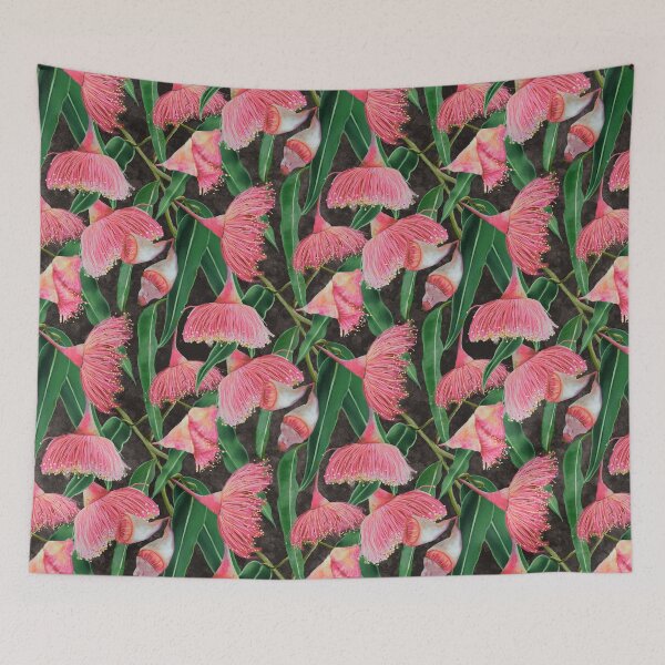 Item preview, Bushland Noir Gum Blossoms – Australian Eucalyptus Floral Art designed and sold by Catherine Wallace Art.