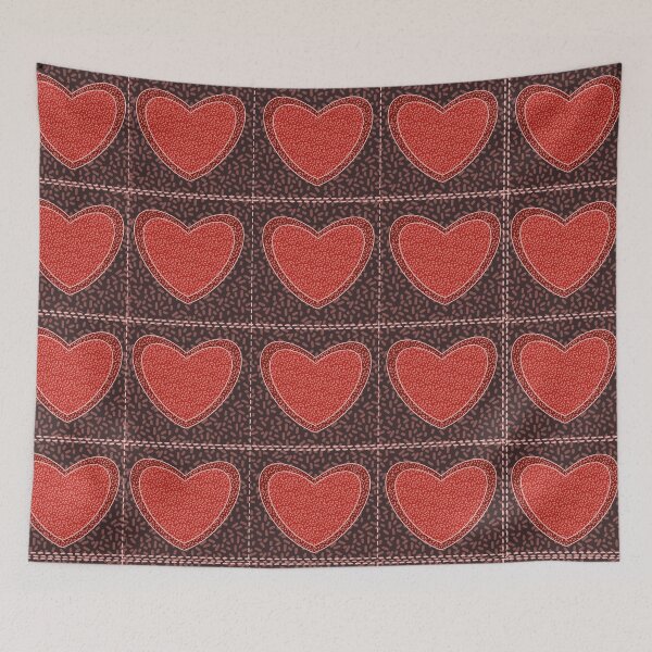 Item preview, Valentine's Day hearts and love stitched designed and sold by DeLucaIdeas.