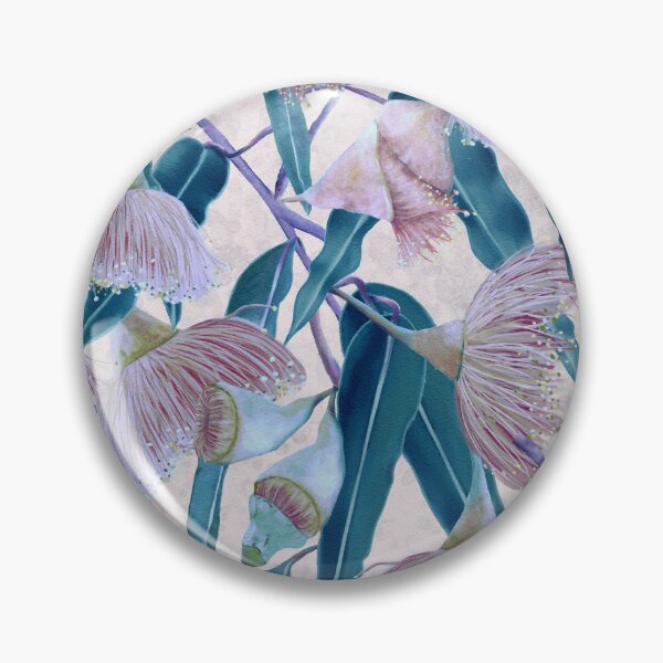 Item preview, Dusky Gum Blossoms – Australian Eucalyptus Floral Art designed and sold by Catherine Wallace Art.