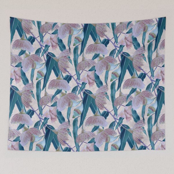 Item preview, Dusky Gum Blossoms – Australian Eucalyptus Floral Art designed and sold by Catherine Wallace Art.